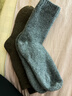 莫代爾93%羊毛襪子男女秋冬季保暖中筒男士冬天加絨加厚東北羊絨長(cháng)襪 曬單實(shí)拍圖