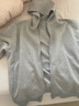 優(yōu)衣庫合作款/男裝女裝寬松連帽拉鏈運動(dòng)開(kāi)衫/長(cháng)袖外套衛衣485735 03 灰色 L 曬單實(shí)拍圖