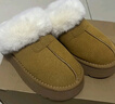 拉夏貝爾（La Chapelle）女鞋冬季新款加絨保暖防寒棉拖百搭休閑毛毛棉鞋女-1011 駝色 36 曬單實(shí)拍圖