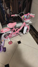 永久兒童自行車(chē)3-8歲小孩腳踏單車(chē)寶寶中大童女孩公主款童車(chē) 【升級-白胎】小貓粉+護具禮包 12寸 曬單實(shí)拍圖