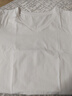 拉夏貝爾純棉t恤女短袖寬松百搭v領(lǐng)正肩上衣 白色 XL 曬單實(shí)拍圖