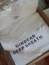 深呼吸DEEP BREATH植絨字母寬松中長(cháng)純棉T恤男女同款A301248 白 L (4) 曬單實(shí)拍圖