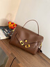 CADUNI KAISER包包女包牛皮小眾凱莉包百搭手提單肩包生日禮物高級感送女友老婆 【焦糖色】實(shí)用走心 時(shí)尚輕奢新款高端樣子斜挎包 曬單實(shí)拍圖
