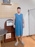 煦凜德國品牌男士睡裙夏季薄浴袍絲滑冰絲大碼寬松背心睡袍莫代爾睡衣 【圓領(lǐng)款】鐵灰 【加肥加大+超柔莫代爾】 L （適合110-130斤） 曬單實(shí)拍圖