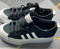 adidas NIZZA PLATFORM厚底增高運動(dòng)帆布鞋女阿迪達斯三葉草 一號黑/白   35.5 曬單實(shí)拍圖