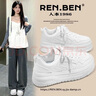 人本（RENBEN）增高6CM小白鞋厚底板鞋2026爆款百搭學(xué)生高顏值松糕底休閑運動(dòng)鞋 曬單實(shí)拍圖