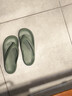 361°啟航人字拖鞋男夏季一腳蹬軟底防滑洗澡沙灘海邊情侶外穿夾腳拖鞋 海岸綠-男款 42-43 (270mm) 曬單實(shí)拍圖