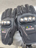 TDGO摩托車(chē)手套男女士防水可觸屏機車(chē)防護手套防摔摩旅越野騎行手套 黑色-四季通用款-合金防摔護殼/防水 XL(適合掌寬10-12CM) 曬單實(shí)拍圖