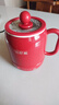 伯尼熊電燉杯燒水壺電熱水壺便攜燒水杯養生壺恒溫壺煮茶壺一體全自動(dòng)家用辦公室節日送禮小型迷你燉煮壺 中國紅【旗艦款】 0.8L 曬單實(shí)拍圖