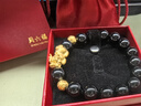 周六福（ZLF）  黃金手鏈男款足金財運貔貅金珠黑瑪瑙手串 定價(jià) 3.07g 曬單實(shí)拍圖