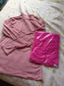 秋冬季新款螺紋修身純色內搭外穿上衣早秋半高領(lǐng)正肩長(cháng)袖打底衫女 K204-粉色+玫紅色 4XL 建議145-160斤 曬單實(shí)拍圖