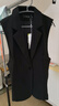 啄木鳥(niǎo)西裝馬甲女2025新款春秋韓版中長(cháng)款側開(kāi)叉款西服馬夾外穿背心女 黑色 M 建議【85-斤】 曬單實(shí)拍圖