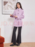 IEF/愛(ài)依服2025新款冬季韓版女裝時(shí)尚簡(jiǎn)約百搭通勤毛呢外套中長(cháng)款 紫 M 曬單實(shí)拍圖