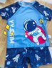 佑游兒童泳衣男童游泳衣分體泳褲男孩速干溫泉泳衣六件套32038藍色3XL 曬單實(shí)拍圖