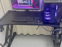 杰妮卡碳纖維電腦桌現代簡(jiǎn)約臺式家用書(shū)桌科技感RGB燈雙人電競游戲桌椅 【RGB燈流光戰甲】黑色單桌 120*60*75 曬單實(shí)拍圖