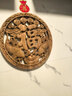 東陽(yáng)木雕香樟木雕掛件實(shí)木鏤空雕刻工藝品中式餐廳客廳壁掛擺件 27公分平安富貴福 曬單實(shí)拍圖