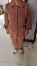 睡衣女秋冬款加厚加絨開(kāi)衫夾層棉長(cháng)袖女款加大碼冬季家居服套裝 462F8005 L 曬單實(shí)拍圖