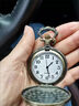 古風(fēng)懷表復古翻蓋吊墜男款學(xué)生女孩精致兒童小型機械項鏈石英手表 玫瑰花紋 曬單實(shí)拍圖