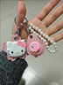 卡通可愛(ài)卡套迷你鑰匙扣門(mén)禁卡水滴感應圓形小區電梯保護套 粉鑰匙套(凱蒂貓+珍珠鏈) 曬單實(shí)拍圖