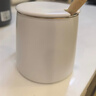傳旗陶瓷馬克杯帶勺蓋咖啡杯牛奶杯早餐杯辦公杯男女茶杯描金白400ml 曬單實(shí)拍圖