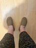 春秋季新款豆豆鞋單鞋軟底透氣媽媽鞋平底百搭舒適休閑一腳蹬布鞋 深咖 39 曬單實(shí)拍圖