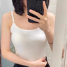 夏季美背露臍短款小吊帶背心女修身遮副乳外穿內搭打底上衣 白色 M 曬單實(shí)拍圖