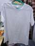 真維斯（Jeanswest）純棉t恤女士夏季2026新款休閑慵懶風(fēng)短袖女裝潮流寬松半袖上衣服 白色 純色 S 曬單實(shí)拍圖
