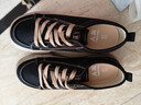 人本帆布鞋女鞋春秋季透氣男鞋情侶板鞋 黑棕（帆布） 41（男款） 曬單實(shí)拍圖