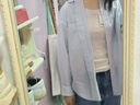 優(yōu)衣庫女裝棉質(zhì)寬松襯衫/長(cháng)袖襯衣26春夏新款483880 60 淺藍色(條紋) XS 曬單實(shí)拍圖