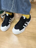 adidas NIZZA PLATFORM厚底增高運動(dòng)帆布鞋女阿迪達斯三葉草 一號黑/白   37 曬單實(shí)拍圖