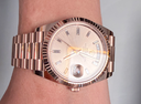 勞力士星期日歷型 粉冰糖 鉆刻 機械機芯 100米防水 40mm 男表 瑞表 曬單實(shí)拍圖