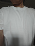 重磅純棉短袖t恤男高檔純色印花休閑基礎款內搭半袖打底衫 白色 XL  140-155斤 曬單實(shí)拍圖