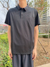 安踏（ANTA）速干T恤丨短袖POLO衫男春夏季冰絲涼感透氣翻領(lǐng)商務(wù)休閑短T上衣 【速干+型動(dòng)科技】基礎黑7114-5 XL (180) 曬單實(shí)拍圖