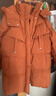 鴨鴨（YAYA）中長(cháng)款羽絨服女2025年新款冬季時(shí)尚復古休閑百搭連帽保暖鴨絨外套 日光橙色 M /160 曬單實(shí)拍圖