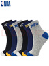 NBA襪子男士跑步運動(dòng)襪吸汗抗菌防臭消臭黑色棉襪中筒籃球襪3雙 曬單實(shí)拍圖