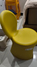 禧天龍 家用塑料福娃椅  亮麗黃 耐磨穩固兒童凳椅子  安全加厚靠背凳 曬單實(shí)拍圖