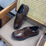 七匹狼皮鞋男鞋春季新款潮流商務(wù)休閑皮鞋男軟底防滑英倫風(fēng)正裝鞋子男 棕色【標準皮鞋碼】 41 (255mm) 曬單實(shí)拍圖