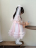 班喜迪女童連衣裙夏裝2026新款寶寶公主裙周歲禮服兒童背心網(wǎng)紗裙子夏季 粉色 90 曬單實(shí)拍圖