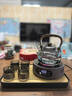 憶壺茶煮茶壺玻璃茶具套裝煮茶器煮茶爐套裝家用電陶爐圍爐煮茶套裝 【黑色7件套】1100ml壺+1500w木紋爐+4杯+茶盤(pán) 曬單實(shí)拍圖