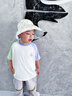 Kocotreekk樹(shù)兒童防曬帽防紫外線(xiàn)寶寶貝殼帽寶寶空頂帽透氣 曬單實(shí)拍圖