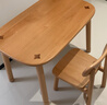 源氏木語(yǔ)兒童家具兒童手工桌實(shí)木簡(jiǎn)約學(xué)習桌幼兒園寶寶成長(cháng)寫(xiě)字桌可升降玩具游戲桌 0.8米兒童手工桌+實(shí)木兒童椅 曬單實(shí)拍圖