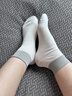 貓人（MiiOW）100%純棉短襪吸汗透氣親膚舒適網(wǎng)眼透氣夏季薄款休閑百搭男女船襪 白色+黑色+藍色+綠色+淺灰  【高彈襪口防滑不勒】 5雙 均碼 (純棉吸汗 透氣親膚) 曬單實(shí)拍圖