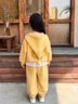 G.duck小黃鴨童裝女童套裝春秋季新款星星人衣服兒童運動(dòng)套裝春裝兩件套 黃色 90 尺碼1~2歲【 80-90cm】cm 曬單實(shí)拍圖