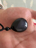 鵲奢黑曜石吊墜彩虹眼黑耀石水滴形黑色飾品掛墜掛件項鏈男女 黑曜石水滴吊墜 曬單實(shí)拍圖