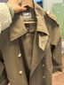 尚都比拉風(fēng)衣女中長(cháng)款春秋氣質(zhì)英倫風(fēng)雙排扣休閑外套 卡其色 S  曬單實(shí)拍圖