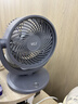 VCJ電風(fēng)扇桌面/USB小風(fēng)扇/小電扇/廚房電風(fēng)扇小型臺扇 辦公宿舍床頭車(chē)載用多功能壁掛式迷你循環(huán)扇 星空灰【插電款+三擋調節】 曬單實(shí)拍圖