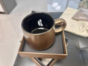 日本丨大師杯子陶瓷咖啡杯高檔精致男士馬克杯高級金色商務(wù)禮盒裝 小資·炭金色+錐形杯墊 300ml 曬單實(shí)拍圖