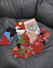 Happy Socks【新品】Happy Socks紅色襪子襪子女ins潮中筒襪堆堆襪女秋冬 酒宴 1雙 M 36-40 曬單實(shí)拍圖