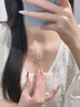 亞一[老廟黃金]平安扣銀項鏈女款女士首飾品生日紀念日禮物送女友老婆 曬單實(shí)拍圖