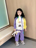 兒童裝女童套裝2026春秋季新款洋氣女寶寶卡通拼色春裝衛衣兩件套 粉色 120 曬單實(shí)拍圖